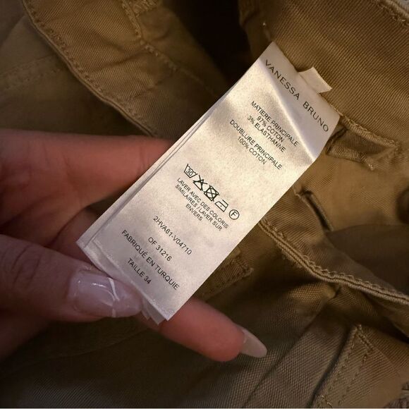 NWT Vanessa Bruno DÉLIAS JEANS Cropped, Straight Leg in Mastic- Size 34 (0) - Picture 15 of 16